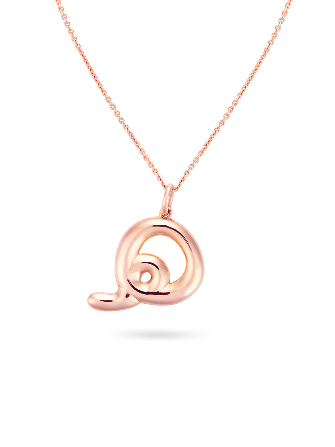 Ahrof Bubble Letter - 18k Gold Letter Necklace