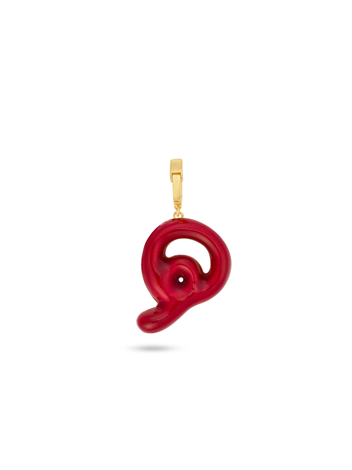 Ahrof Bubble Letter - Enamel Charm - 9k Gold