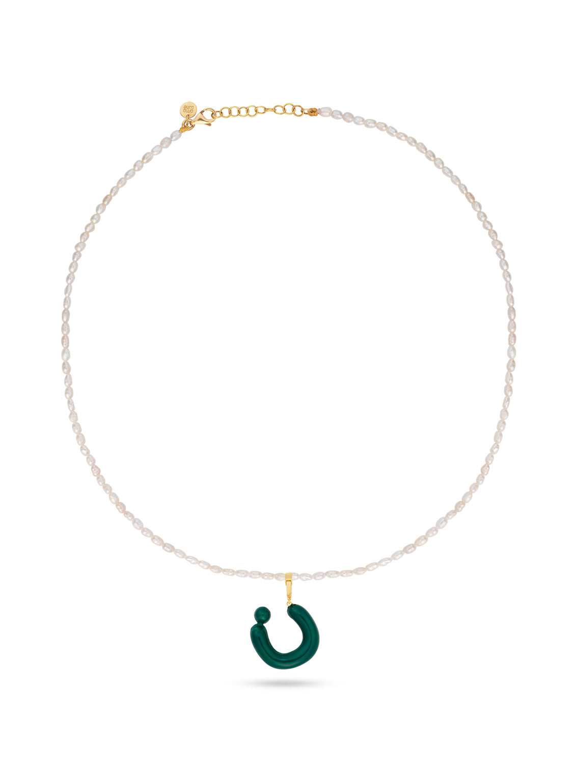 Ahrof Bubble Letter - Enamel Charm - 9k Gold