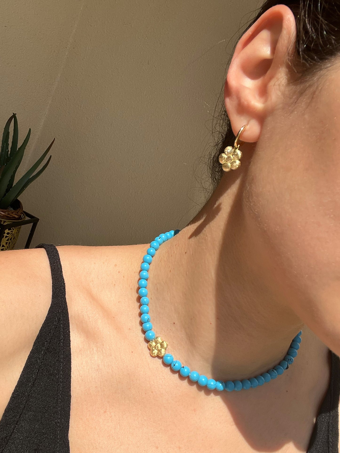 Arc Beads - Mismatched Heart & Flower earrings