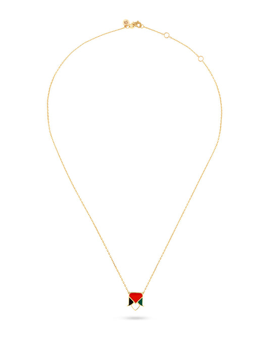Palestine Mon Amour - Rose Flag Necklace