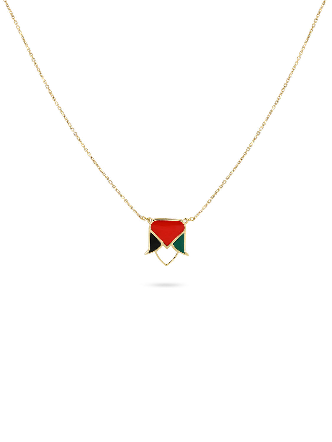 Palestine Mon Amour - Rose Flag Necklace
