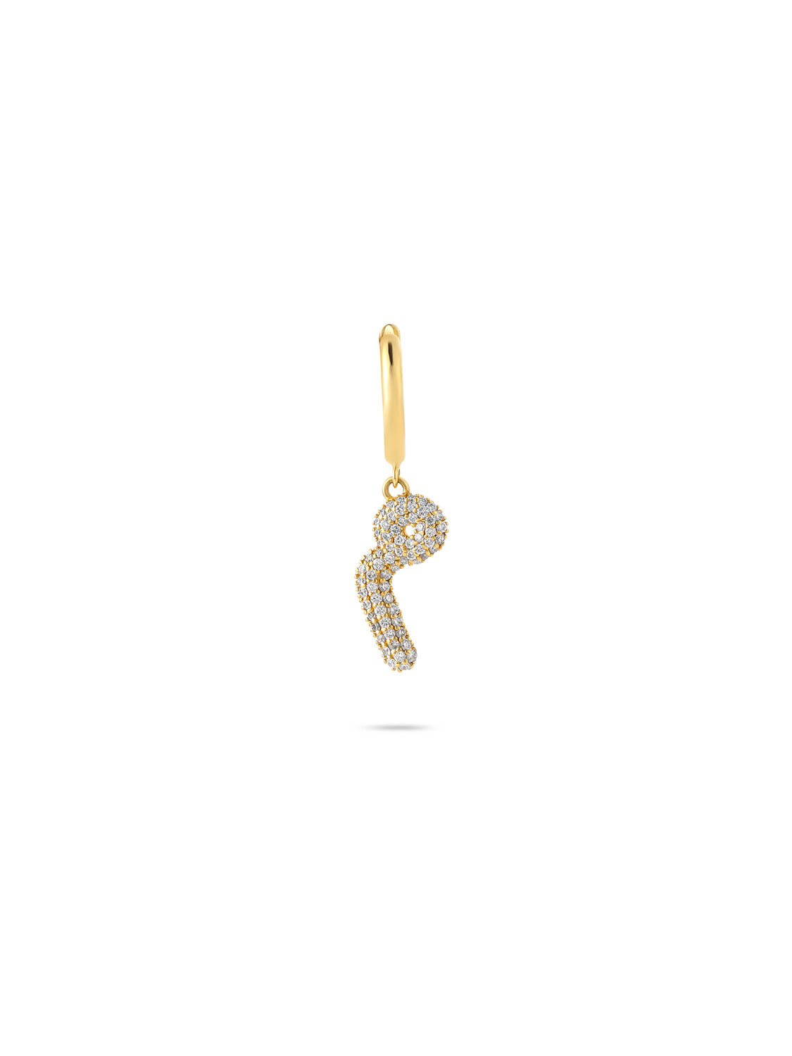Ahrof Diamond Pavé Single Small Bubble Earring