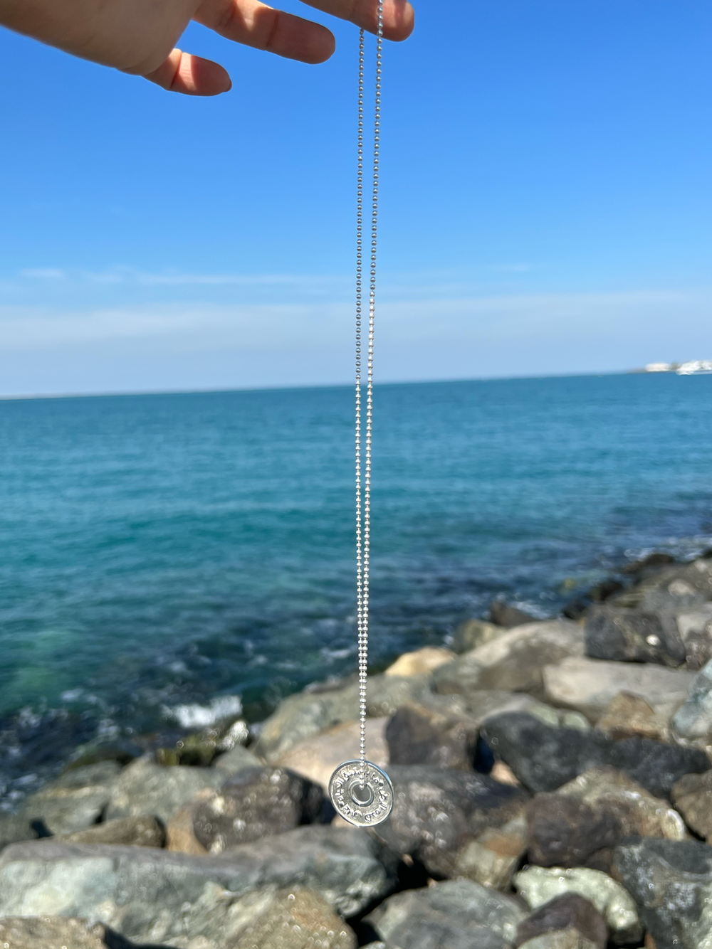 Palestine Mon Amour - 'On This Land' 925 sterling silver coin necklace