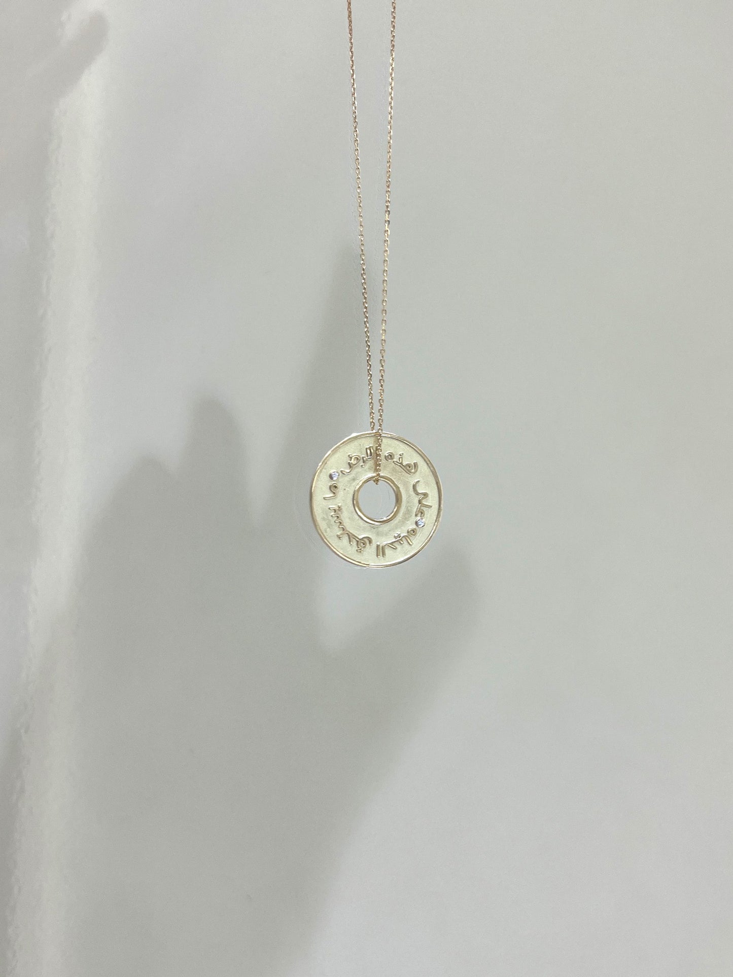 'On This Land' 14k gold coin necklace