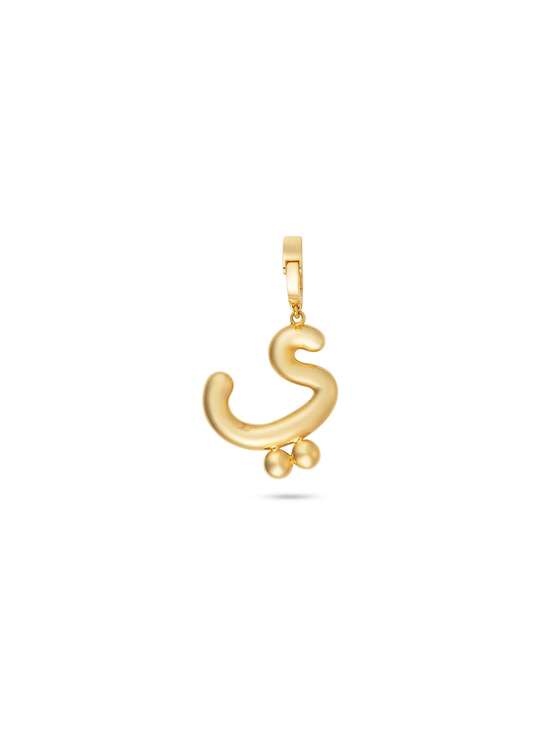 Bubble Letter Medium - 18K Gold Charm