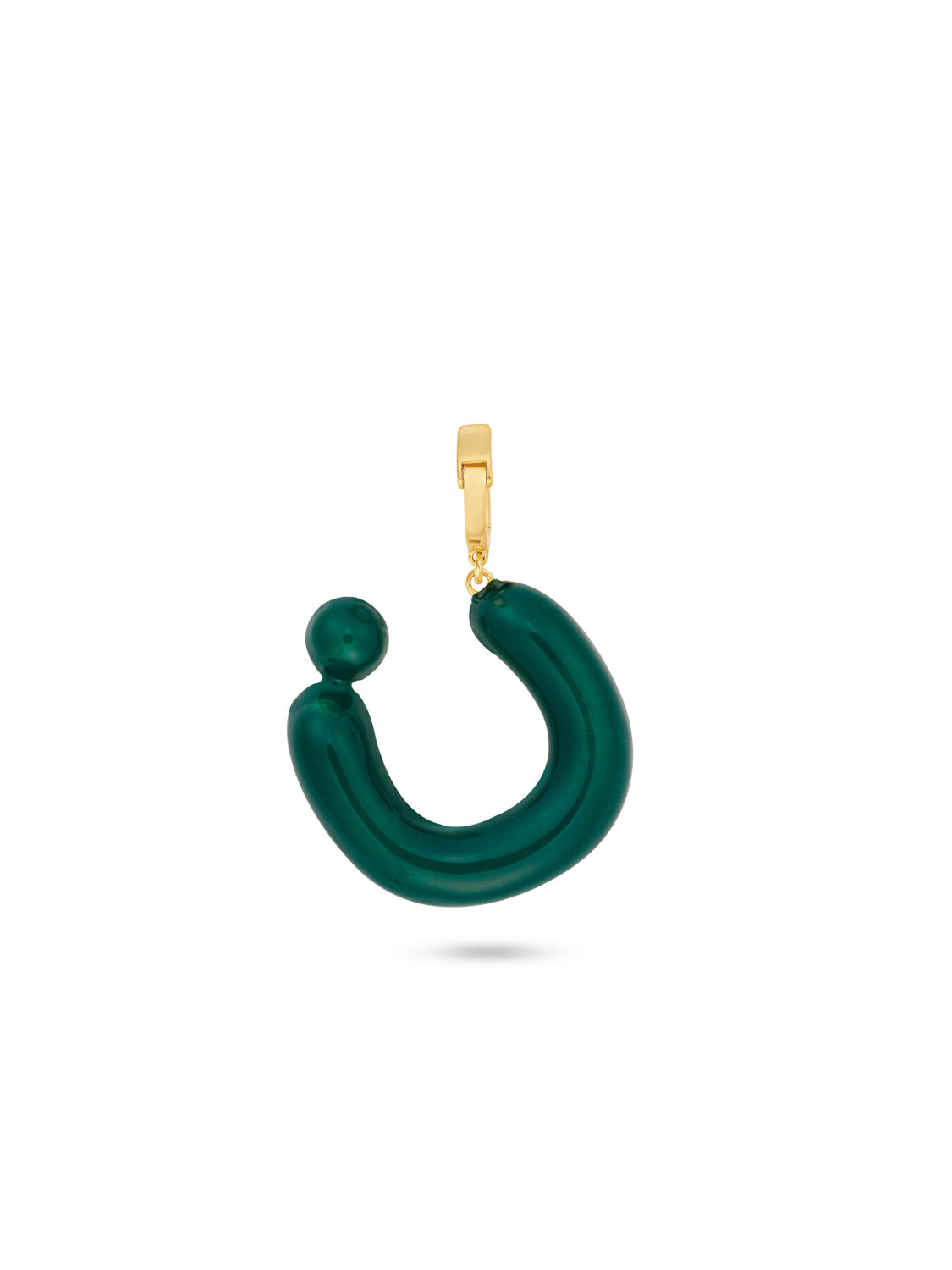 Bubble Letter Medium - 9K Gold Enamel Charm