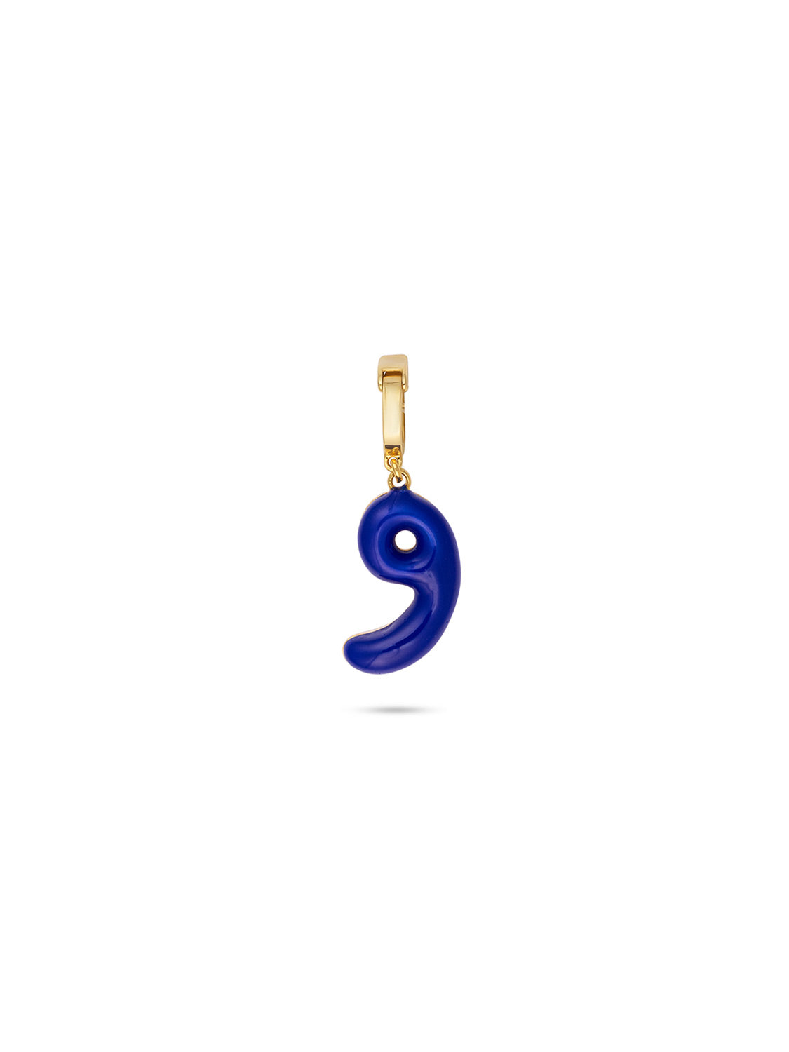 Bubble Letter Medium - 9K Gold Enamel Charm