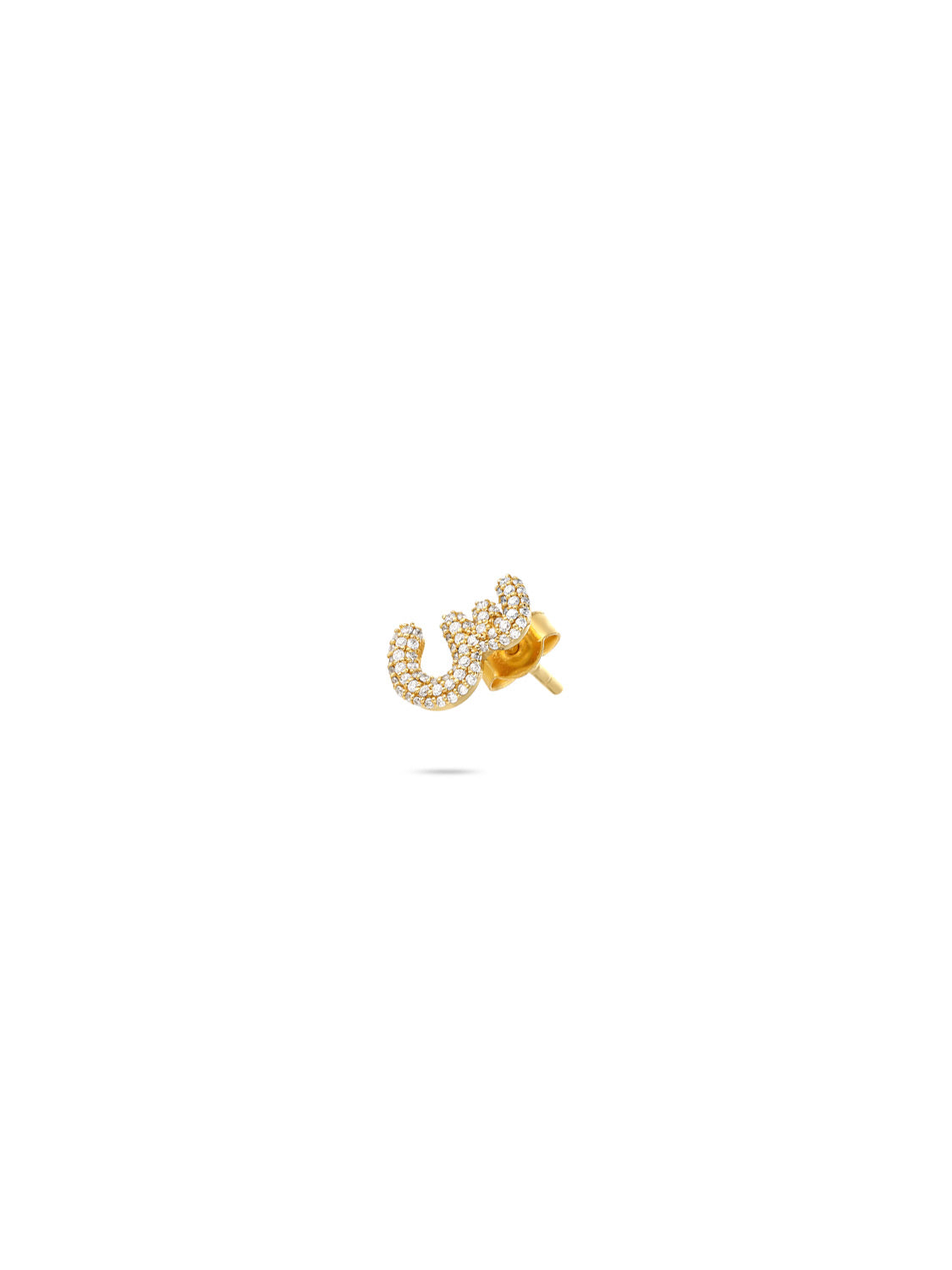 Ahrof Diamond Pavé Single Mini Bubble Stud