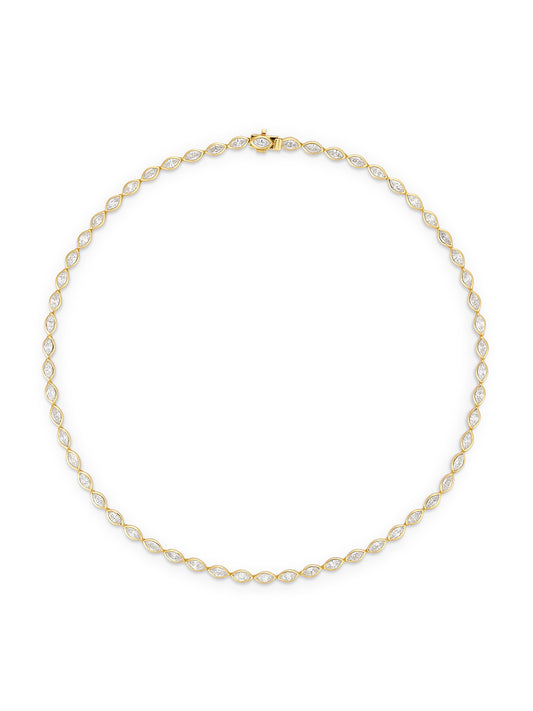 Marquise Diamond Tennis Necklace