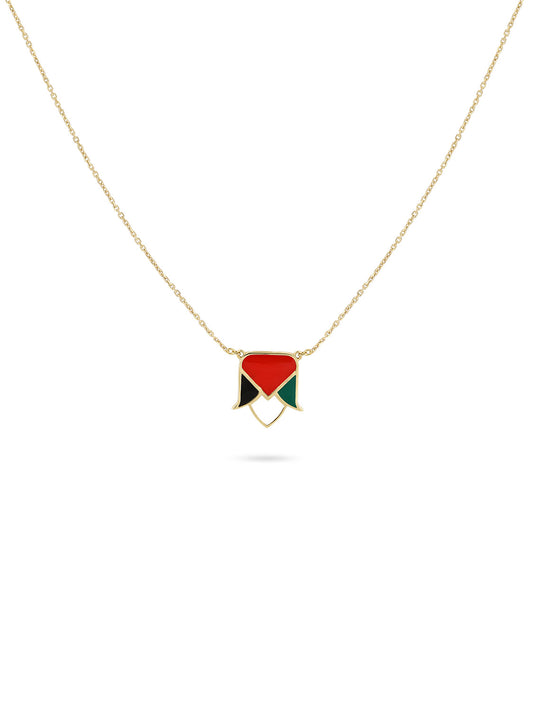 Rose Flag Necklace