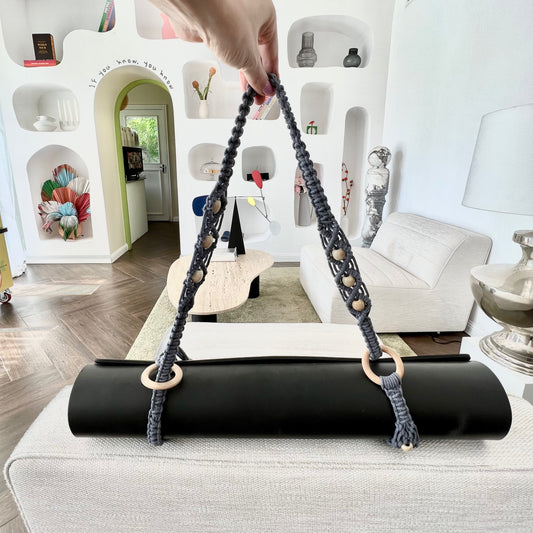 Yoga mat strap in Bleu