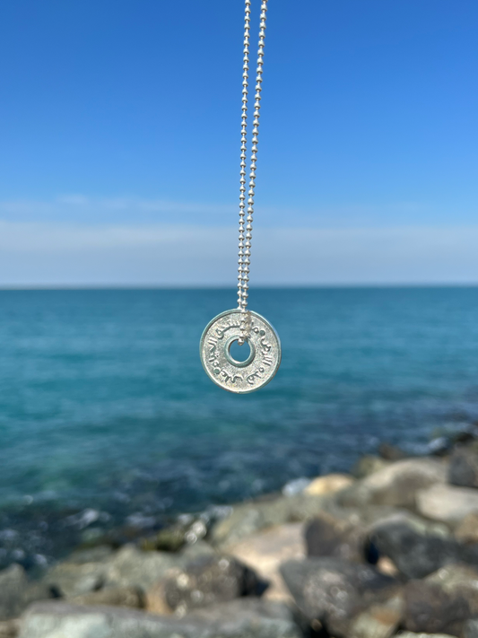 Palestine Mon Amour - 'On This Land' 925 sterling silver coin necklace